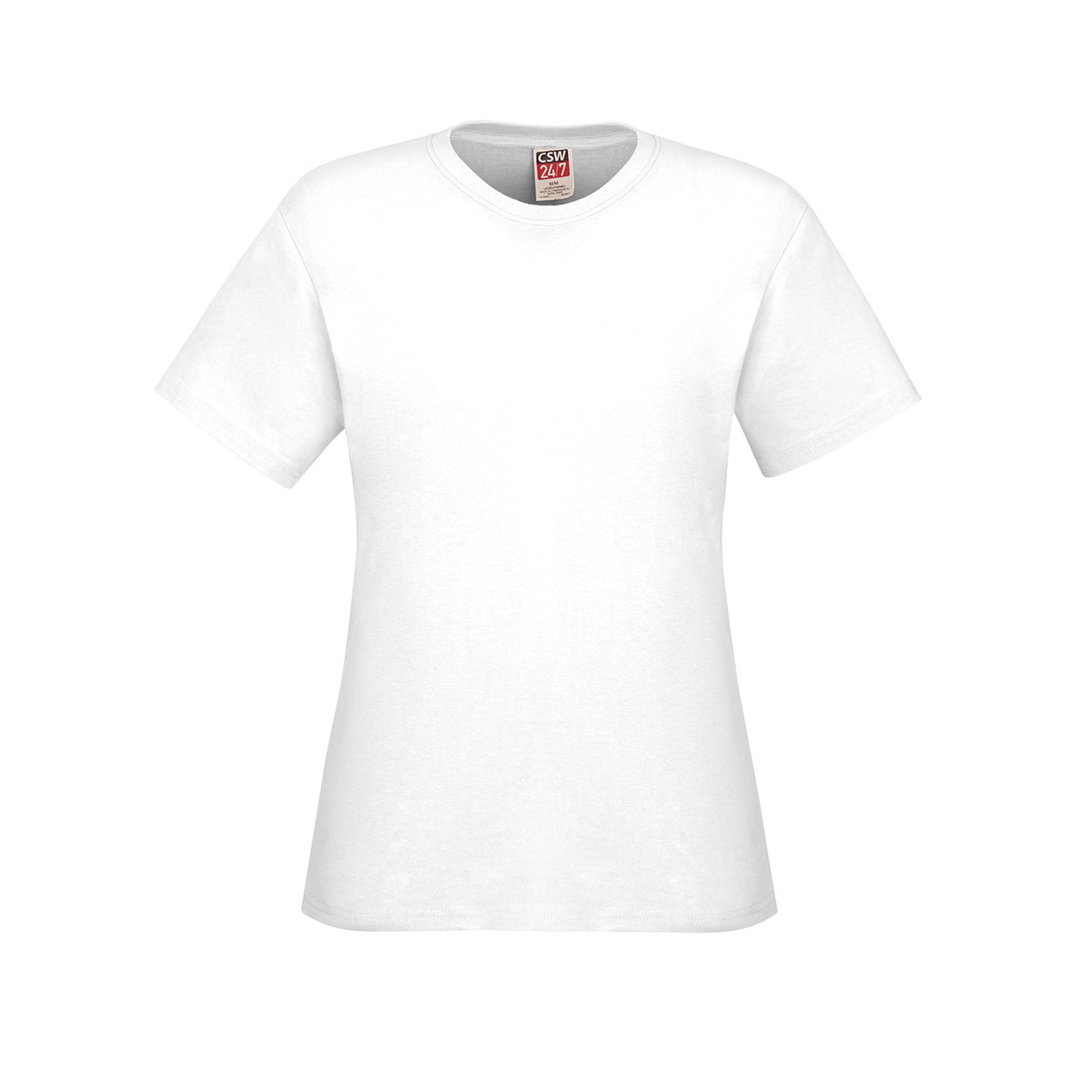 Ladies RING SPUN Combed Cotton Crewneck T-Shirt - CSW 24/7